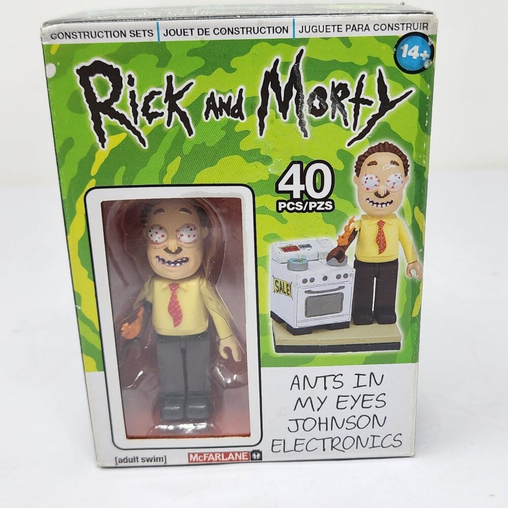 Rick Morty Ants In My Eyes Johnson 40pc Construction Set McFarlane Toys
